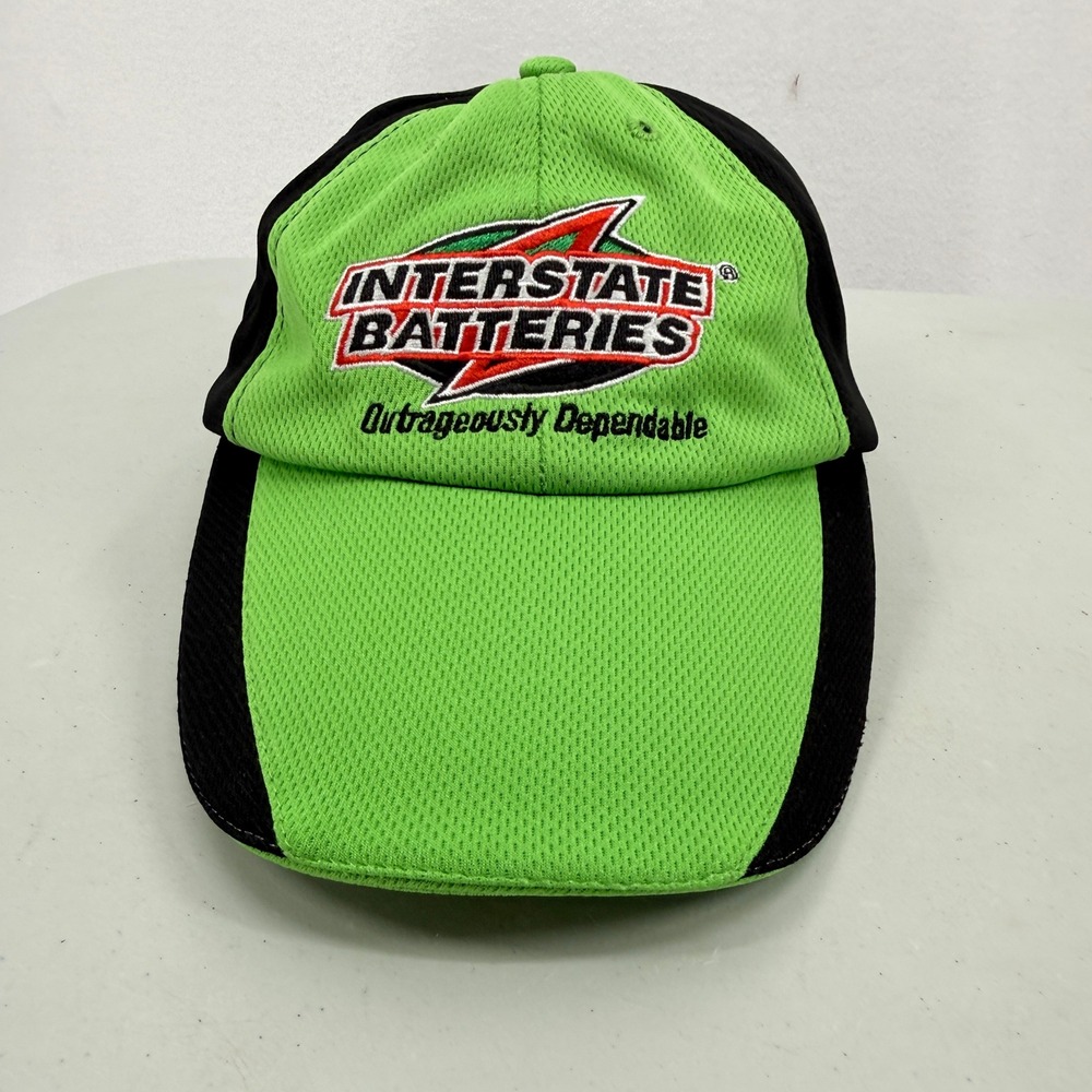 Interstate Batteries Baseball Cap Mens OSFA Green Black‎ Mesh Team 11 18 20 Hat